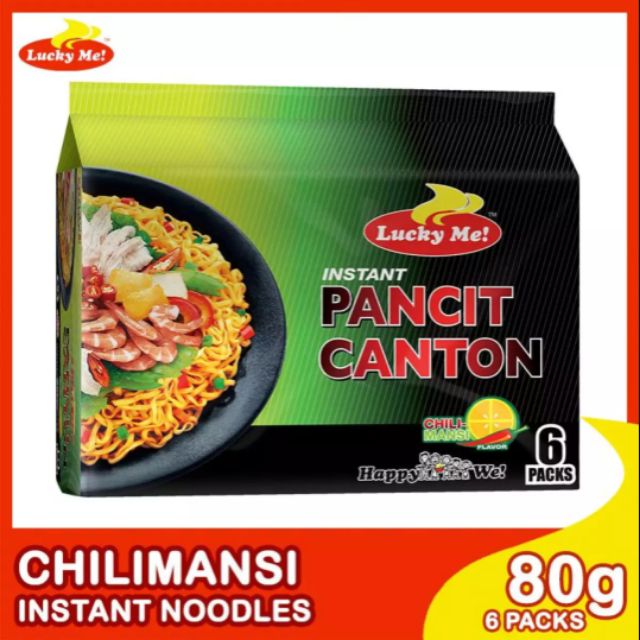 Lucky Me! Instant Pancit Canton Chilimansi 80g (Pack of 6)